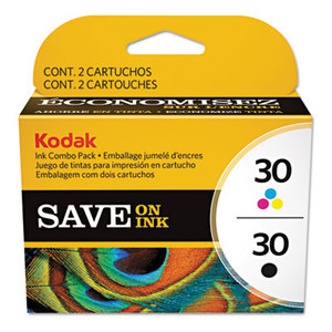 KODAK, EASTMAN, CO. 8781098 2880674 Color Combo (30) Ink, Black; Tri-Color, 2/PK by KODAK, EASTMAN, CO.