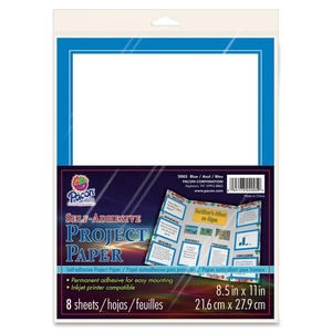 PACON CORPORATION 2005 Self Adhesive Project Paper, 8-1/2"x11", 8SH/PK, Blue by Pacon