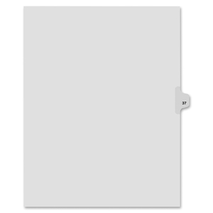 Kleer-Fax, Inc 82237 Index Dividers,Number 37,Side Tab,1/25 Cut,Letter,25/ST,WE by Kleer-Fax