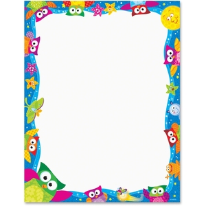 TREND ENTERPRISES, INC. T11422 Owl-Stars Terrific Papers, 8-1/2"X11", 50Sh/Pk, Multi by Trend