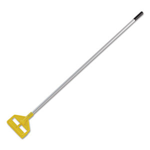 Invader Aluminum Side-Gate Wet-Mop Handle, 60", Gray/Yellow by RUBBERMAID COMMERCIAL PROD.