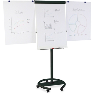 Bi-silque S.A EA4806156 Mobile Dry Erase Easel, 27"x41", Black Frame by MasterVision