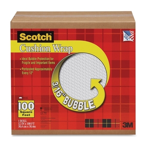 3M 7961 Cushion Wrap, 12"x100', Clear by Scotch