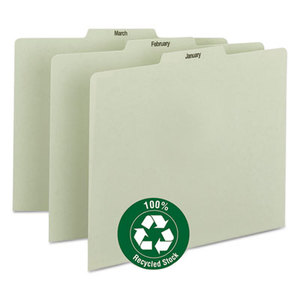 SMEAD MANUFACTURING COMPANY 50365 Recycled Top Tab File Guides, Monthly, 1/3 Tab, Pressboard, Letter, 12/Set by SMEAD MANUFACTURING CO.