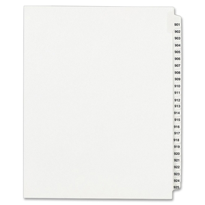 Avery 82315 Index Dividers, 901-925, Side Tab, 8-1/2"x11", 25/Set, WE by Avery