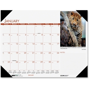 Desk Pad Calendar, 12Mths Jan-Dec, 22"X17", Wildlife by House of Doolittle