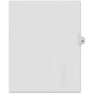 Kleer-Fax, Inc 82236 Index Dividers,Number 36,Side Tab,1/25 Cut,Letter,25/ST,WE by Kleer-Fax