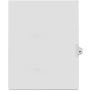 Avery 82240 Index Dividers,Number 40,Side Tab,1/25 Cut,Letter,25/ST,WE by Kleer-Fax