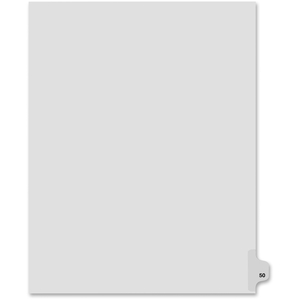 Avery 82250 Index Dividers,Number 50,Side Tab,1/25 Cut,Letter,25/ST,WE by Kleer-Fax