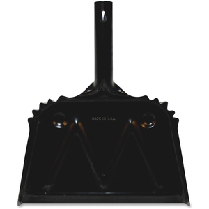 Heavy-Duty Metal Dustpan, 12", Black by Genuine Joe