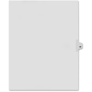 Avery 82238 Index Dividers,Number 38,Side Tab,1/25 Cut,Letter,25/ST,WE by Kleer-Fax