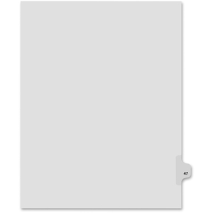 Avery 82247 Index Dividers,Number 47,Side Tab,1/25 Cut,Letter,25/ST,WE by Kleer-Fax