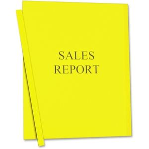 C-Line Products, Inc 32556 Report Covers, w/ Binding Bars, 50/BX Yellow Vinyl by C-Line