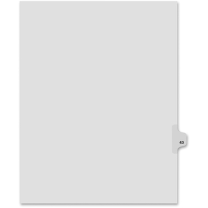 Avery 82243 Index Dividers,Number 43,Side Tab,1/25 Cut,Letter,25/ST,WE by Kleer-Fax