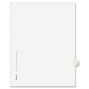 Avery 82242 Legal Index, Side Tab 44, 8-1/2"x11", 25/PK, 1/25 Cut by Avery