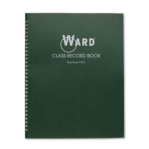 Class Record Book, 38 Students, 9-10 Week Grading, 11 x 8-1/2, Green by THE HUBBARD COMPANY