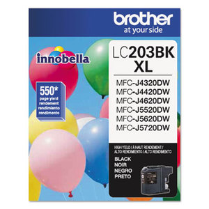 Brother Industries, Ltd LC203BK LC203BK (LC-203BK) High-Yield Ink, 550 Page-Yield, Black by BROTHER INTL. CORP.