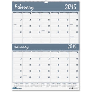 HOUSE OF DOOLITTLE 337 Wall Calendar, 2MPP, 12Mth, 20"x26", BE/GY by House of Doolittle