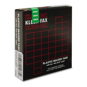 Kleer-Fax, Inc KLE01433 Hanging File Folder Tabs, 3-1/2", 1/3 Cut, 25/PK, Green by Kleer-Fax