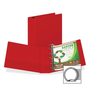 SAMSILL CORPORATION 19983 Round Ring Storage Binder, 3" Capacity, Red by Samsill