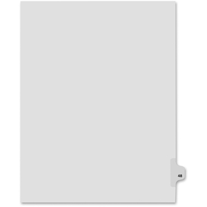 Avery 82248 Index Dividers,Number 48,Side Tab,1/25 Cut,Letter,25/ST,WE by Kleer-Fax