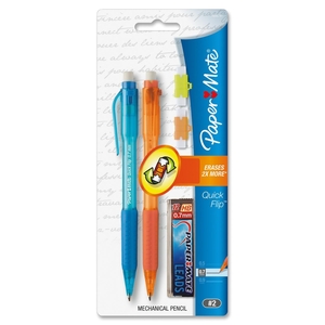 Newell Rubbermaid, Inc 1808781 Quick Flip Mechanical Pencils, No.2, .7mm, 2/PK, Assorted by Paper Mate