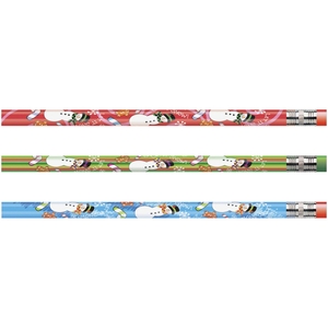 Moon Products 52071B PENCIL HOLIDY SNOWMAN AST by Moon Products