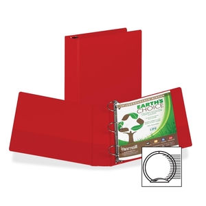 SAMSILL CORPORATION 19963 Round Ring Storage Binder, 2" Capacity, Red by Samsill