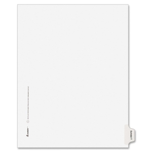 Avery 82126 Legal Exhibit Index T, 8-1/2"x11", 25/PK, 1/10 Cut by Avery