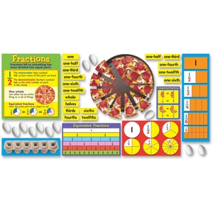 TREND ENTERPRISES, INC. T-8156 Bulletin Board Set,Fraction Action,49 Pieces,26-1/4",Multi by Trend