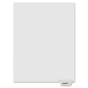 Kleer-Fax, Inc 81159 Index Dividers,Bottom Tabs,"Exhibit T",Letter,25/PK,WE by Kleer-Fax