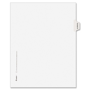 Avery 82119 Legal Exhibit Index M, 8-1/2"x11", 25/PK, 1/10 Cut by Avery