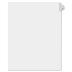 Avery 82276 Index Dividers,Number 76,Side Tab,1/25 Cut,Letter,25/ST,WE by Kleer-Fax