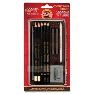 Chartpak, Inc 8893BC Gioconda Artist Set, 10 Piece, Black/Gray by Koh-I-Noor