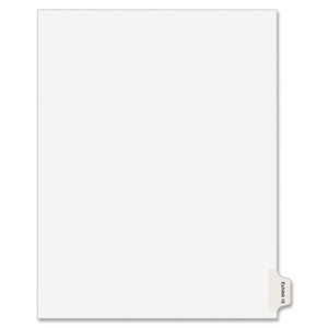 Avery 82142 Index Divider, Exhibit 10, Side Tab, 25/PK, White by Avery