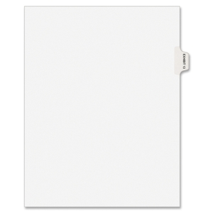 Avery 82333 Dividers, "Exhibit 13", Side Tab, 8-1/2"x11", 25/PK, White by Avery