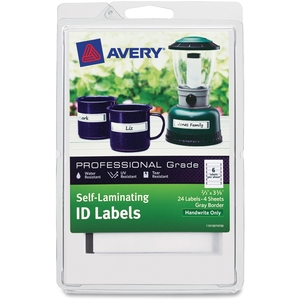 Avery 00747 Self Laminating Labels, 24/PK, 4"x6" by Avery