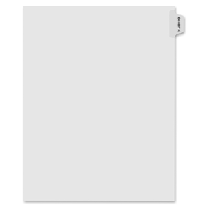 Kleer-Fax, Inc 81011 Index Dividers,"Exhibit K",Side-Tab,Letter,1/10 Cut,25/PK,WE by Kleer-Fax