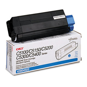 OKI Data 42804503 42804503 Toner (Type C6), 3000 Page-Yield, Cyan by OKIDATA