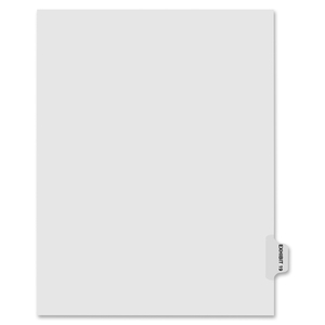 Kleer-Fax, Inc 80119 Numerical Index Dividers, Exhibit 19, Letter, 10/BX White by Kleer-Fax