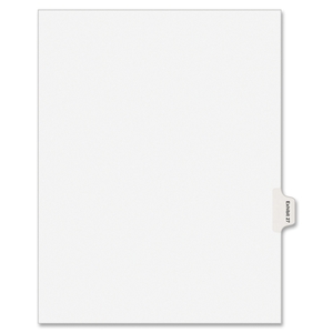 Reckitt Benckiser plc 82159 Index Divider, Exhibit 27, Side Tab, 25/PK, White by Avery