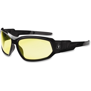 Ergodyne 56050 Yellow Lens Safety Goggles/Glasses, Full-Frame, Black by Ergodyne