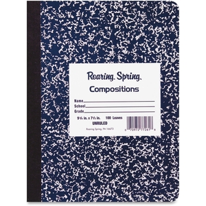 Roaring Spring Paper Products 77261 Comp Notebook, 9-3/4"X7-1/2", 15Lb, Unruled, 100Sht, Mebe by Roaring Spring