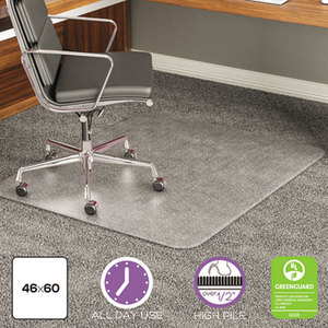 Deflecto Corporation CM17443F ExecuMat Intense All Day Use Chair Mat for High Pile Carpet, 46 x 60, Clear by DEFLECTO CORPORATION