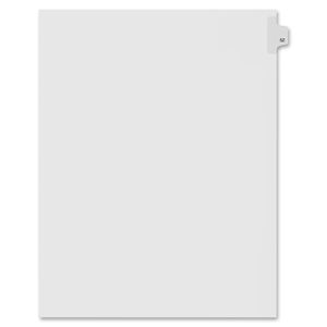 Kleer-Fax, Inc 91052 Index Dividers,Number 52,Side Tab,1/25 Cut,Letter,25/PK,WE by Kleer-Fax