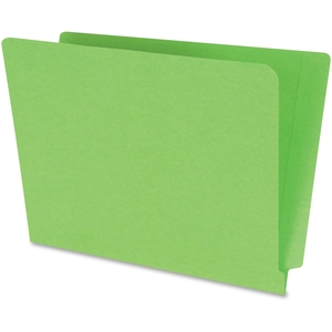 SJ Paper S13634 Water/Paper Cut-Resistant Folders, Straight Cut End Tab, Letter, Green, 100/Box by SJ Paper