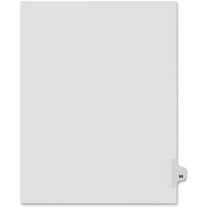 Avery 82298 Index Dividers,Number 98,Side Tab,1/25 Cut,Letter,25/ST,WE by Kleer-Fax