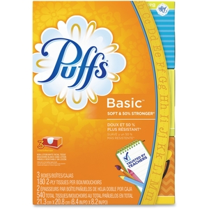 Procter & Gamble 87615 Puffs Facial Tissue, 2-Ply, 3Bx/Pk, Multi by Puffs