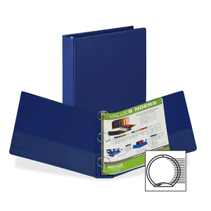 SAMSILL CORPORATION 11502 3-Ring Binder,w/Pckts,Vinyl,300 SH Cap.,1-1/2", Dark Blue by Samsill