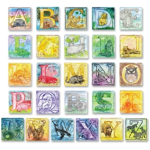 The Chenille Kraft Company 4647 Embossed Paper Alphabet Animals, 6"X6", 26 Pcs, 96/St, Multi by ChenilleKraft